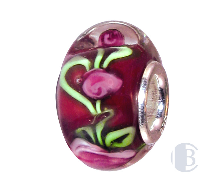 925 silver murano glass bead