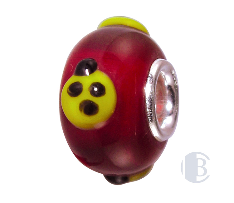 925 silver murano glass bead