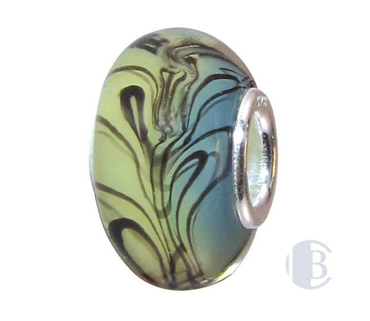 925 silver murano glass bead