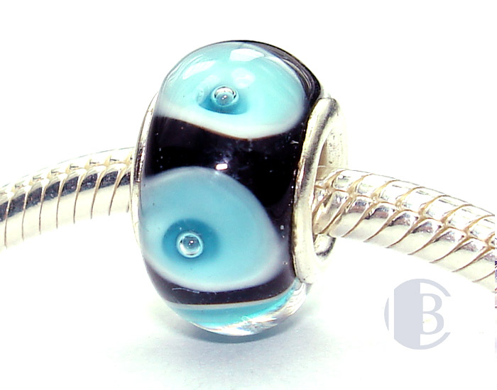 925 sterling silver core murano glass bead