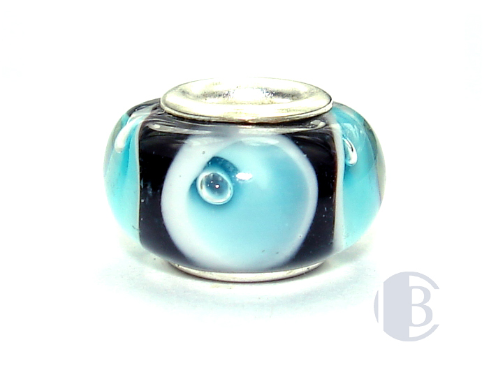 925 sterling silver core murano glass bead