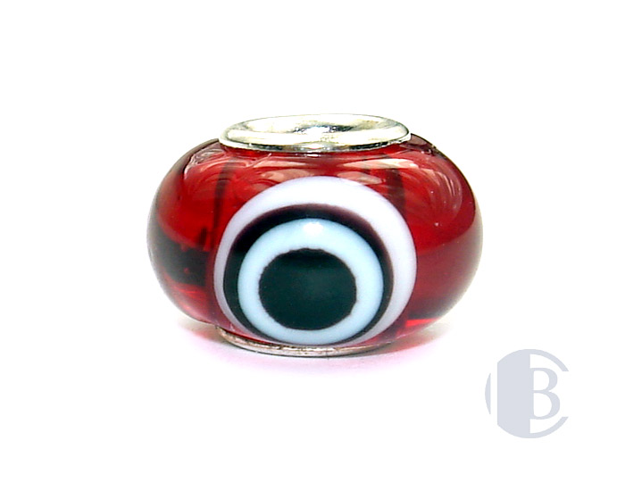 925 sterling silver core murano glass bead