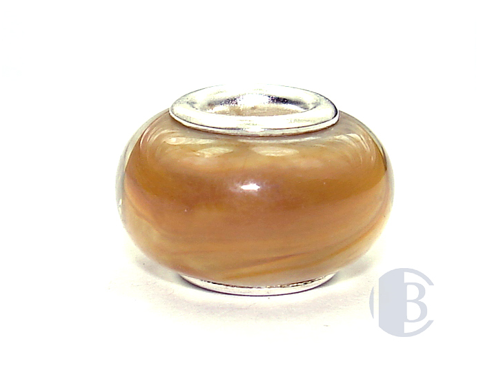 925 sterling silver core murano glass bead