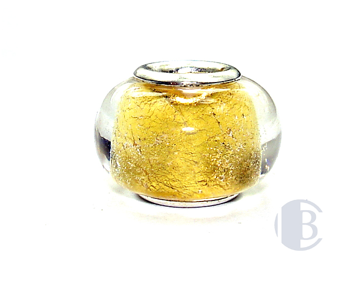 925 sterling silver core murano glass bead