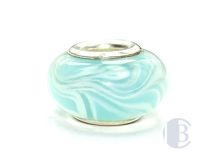 925 sterling silver core murano glass bead