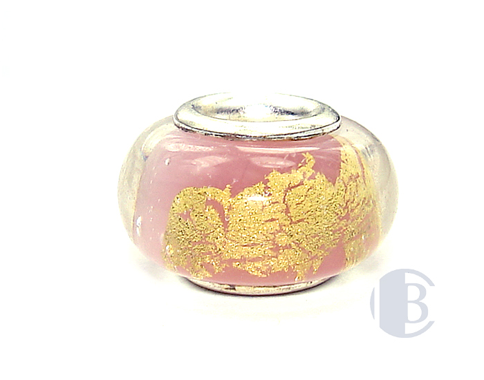 925 sterling silver core murano glass bead