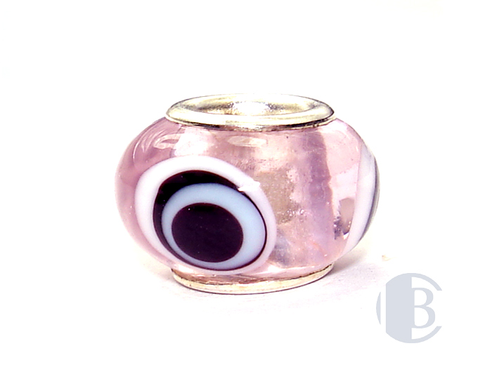 925 sterling silver core murano glass bead