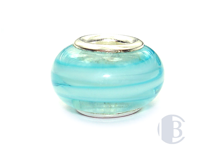 925 sterling silver core murano glass bead