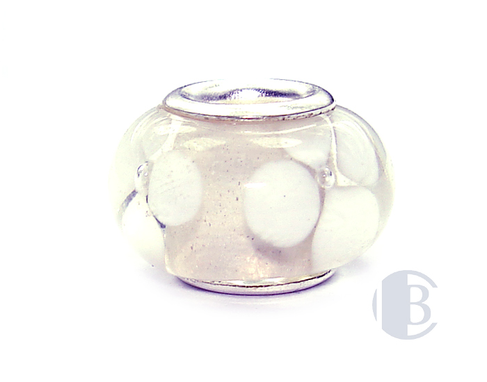 925 sterling silver core murano glass bead