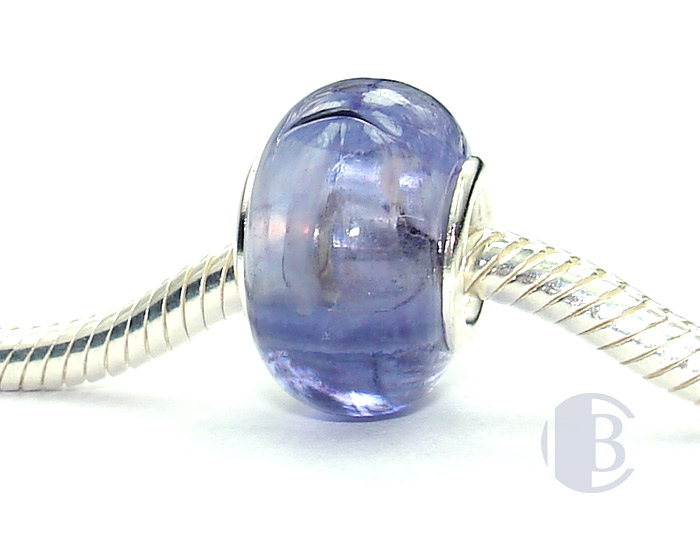 925 sterling silver core murano glass bead