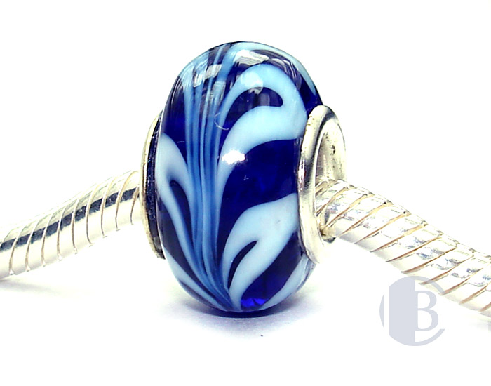 925 sterling silver core murano glass bead