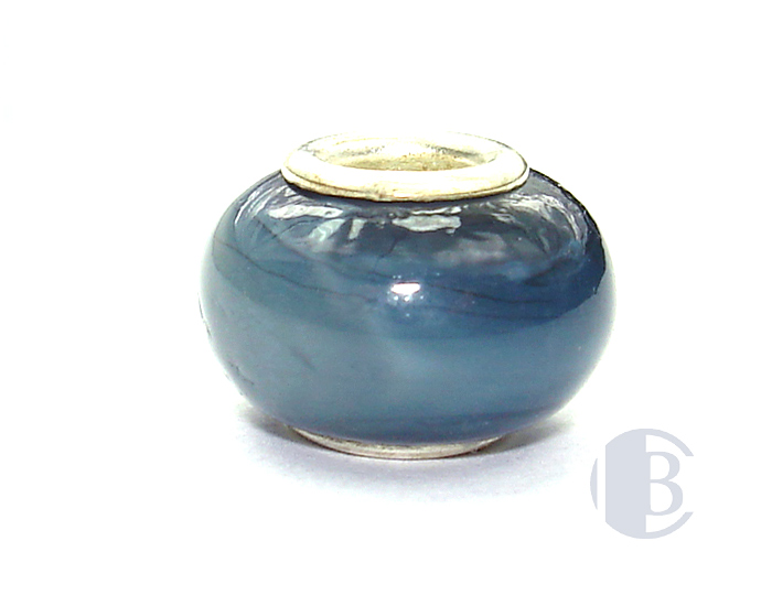 925 sterling silver core murano glass bead
