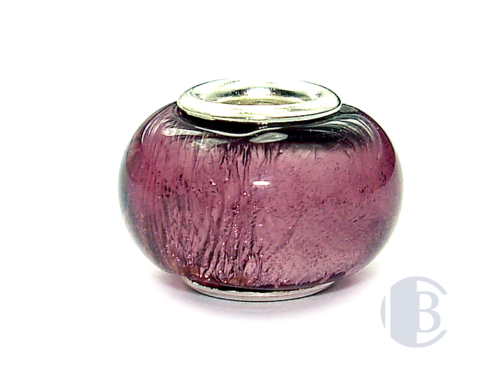 925 sterling silver core murano glass bead