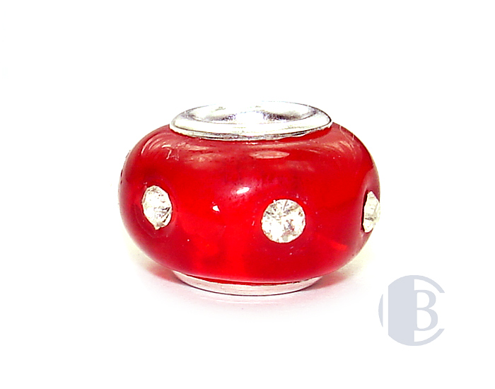 925 sterling silver core murano glass bead