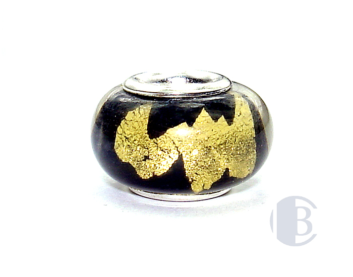 925 sterling silver core murano glass bead