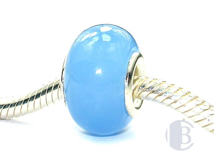 925 sterling silver core murano glass bead