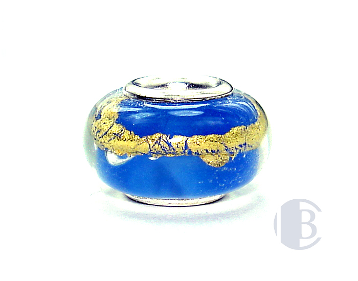 925 sterling silver core murano glass bead