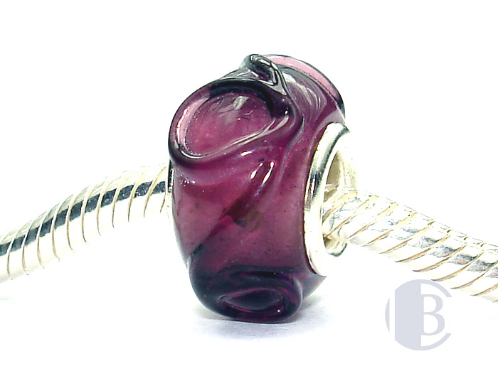 925 sterling silver core murano glass bead