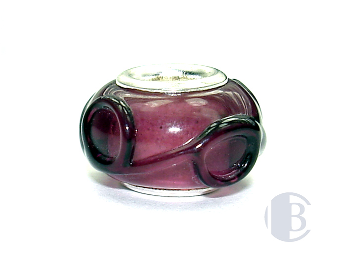 925 sterling silver core murano glass bead