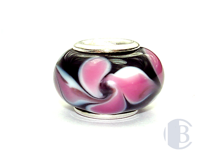 925 sterling silver core murano glass bead