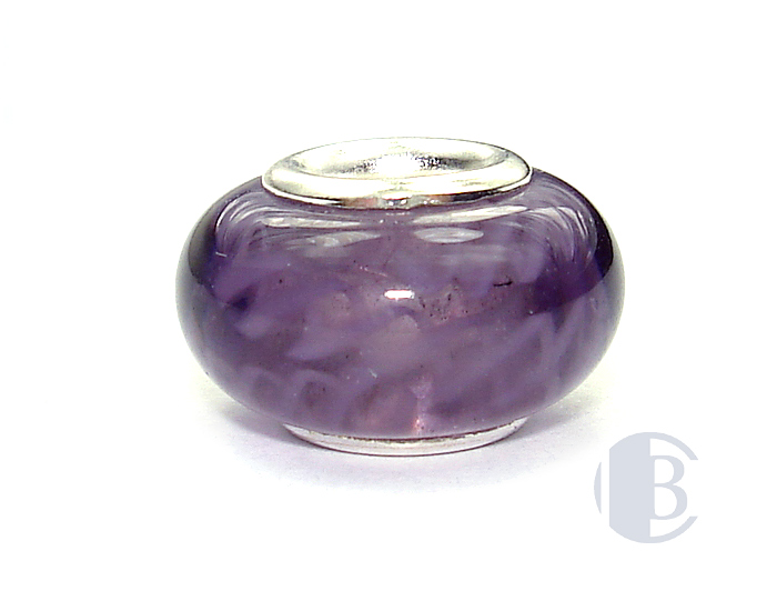 925 sterling silver core murano glass bead