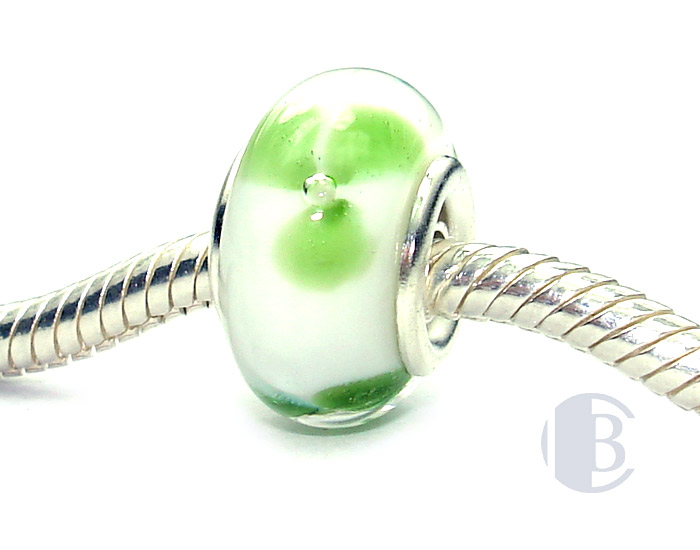 925 sterling silver core murano glass bead