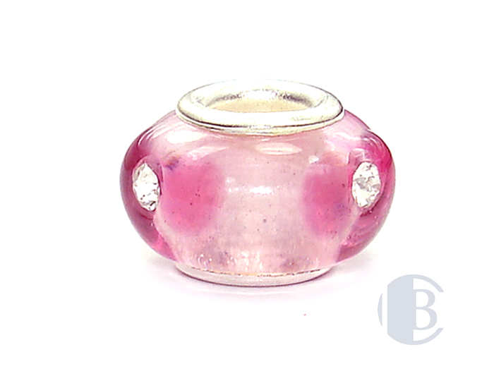 925 sterling silver core murano glass bead