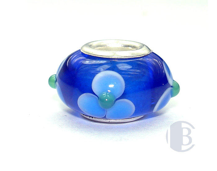 925 sterling silver core murano glass bead