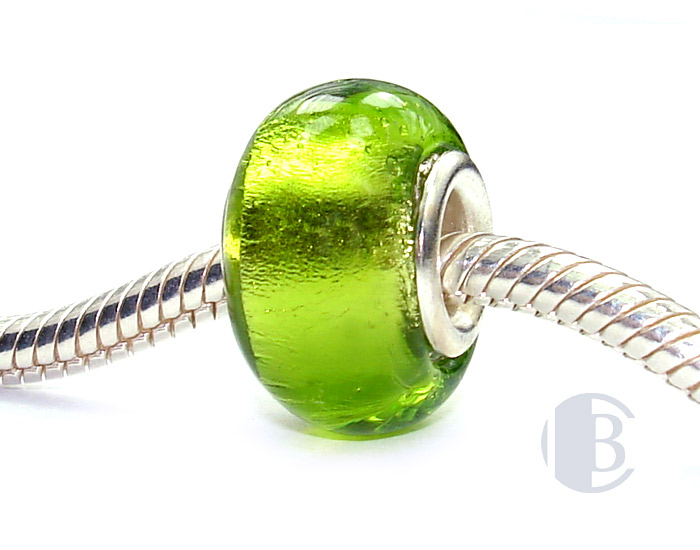 925 sterling silver core murano glass bead