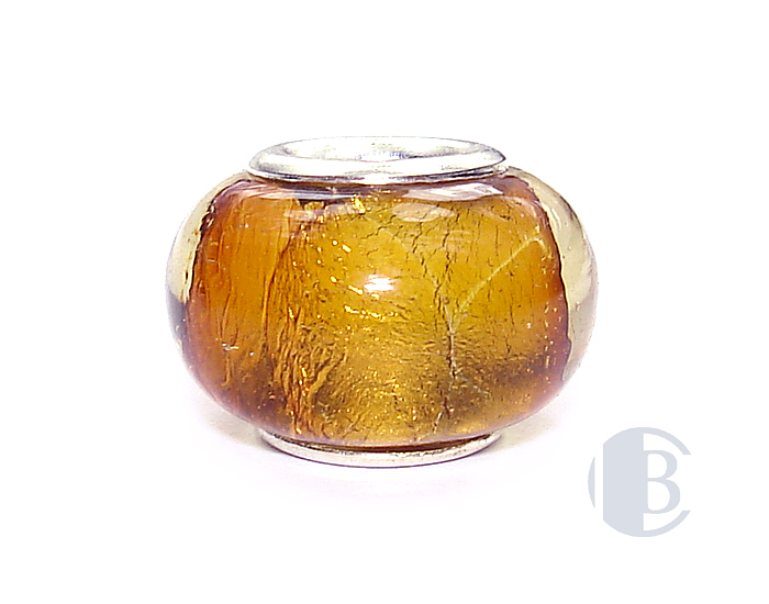 925 sterling silver core murano glass bead