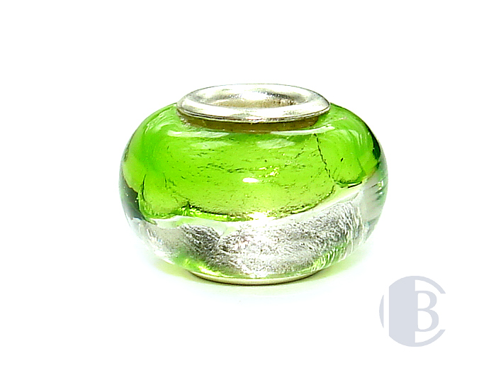 925 sterling silver core murano glass bead