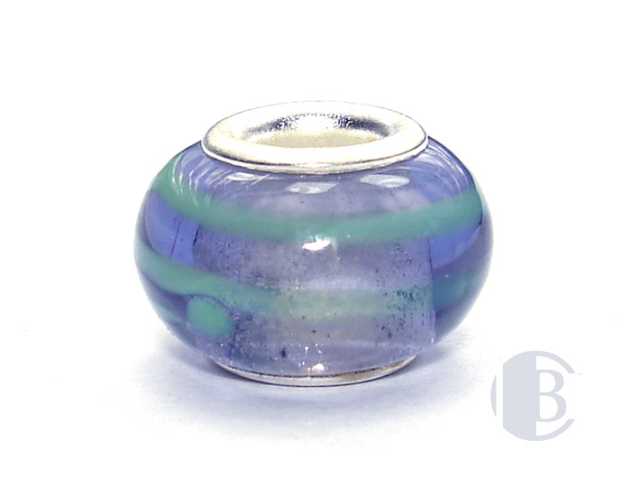 925 sterling silver core murano glass bead