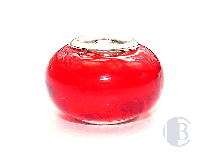 925 sterling silver core murano glass bead