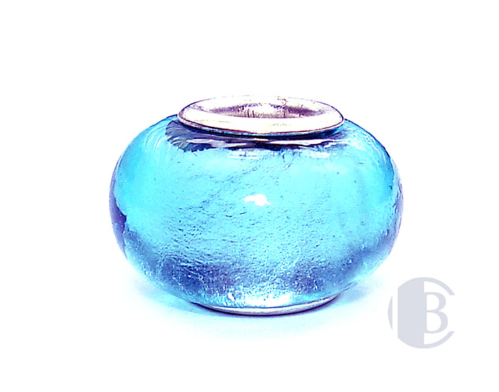 925 sterling silver core murano glass bead