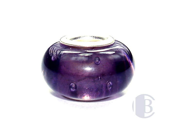 925 sterling silver core murano glass bead