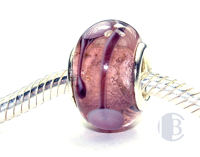 925 sterling silver core murano glass bead