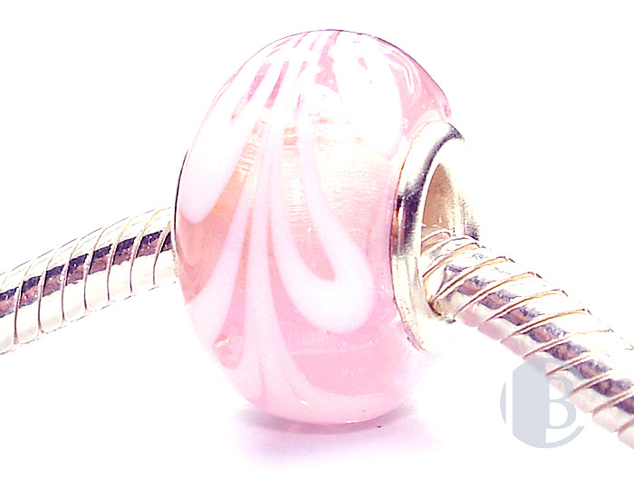 925 sterling silver core murano glass bead