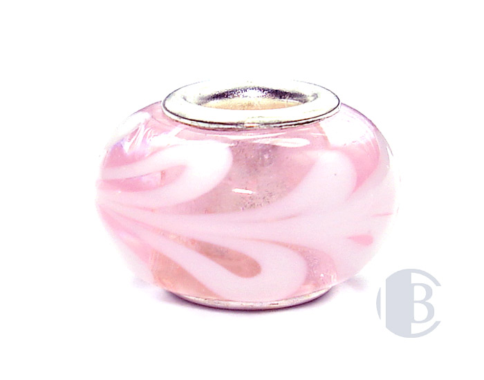 925 sterling silver core murano glass bead