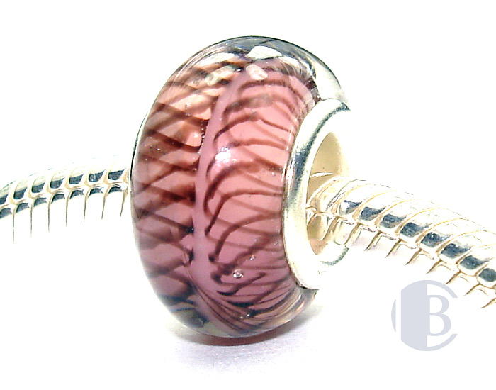 925 sterling silver core murano glass bead