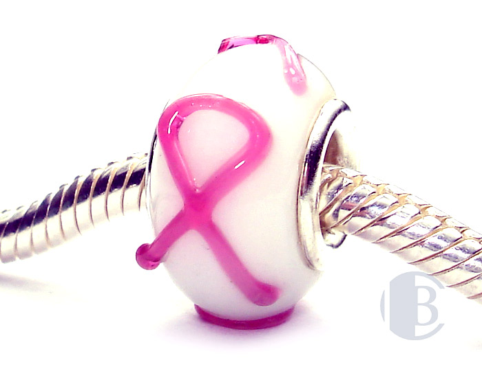 925 sterling silver core murano glass bead