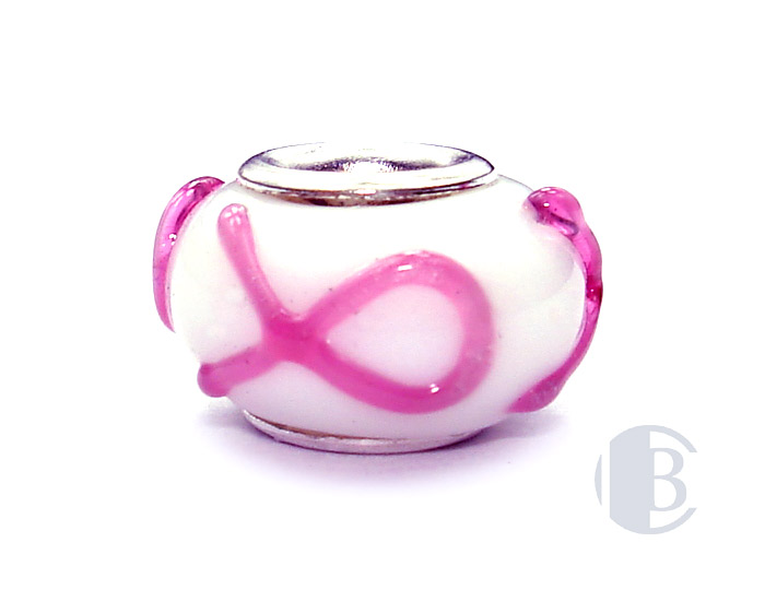 925 sterling silver core murano glass bead