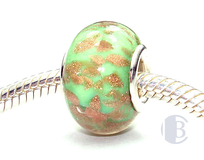 925 sterling silver core murano glass bead