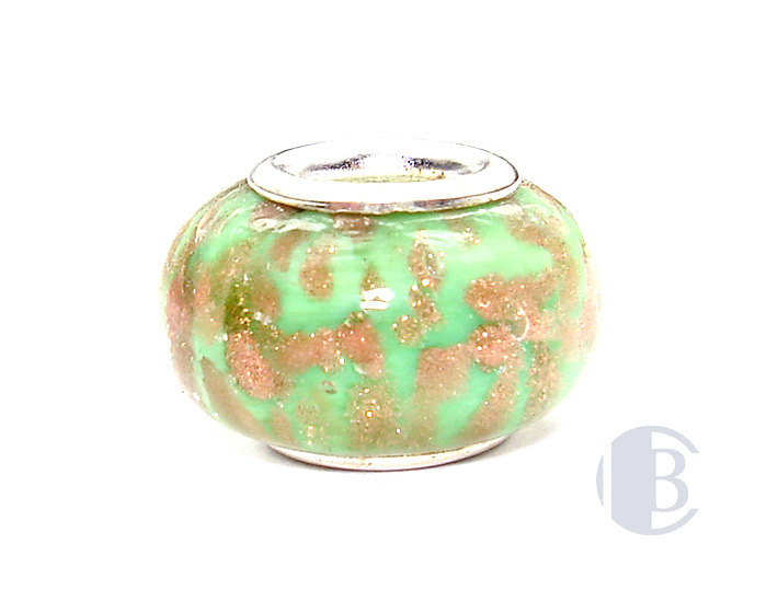 925 sterling silver core murano glass bead