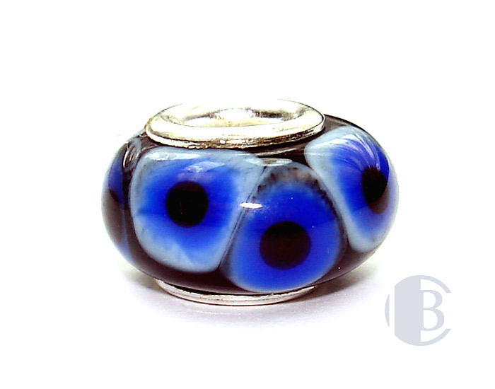 925 sterling silver core murano glass bead