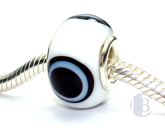 925 sterling silver core murano glass bead