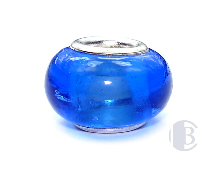 925 sterling silver core murano glass bead