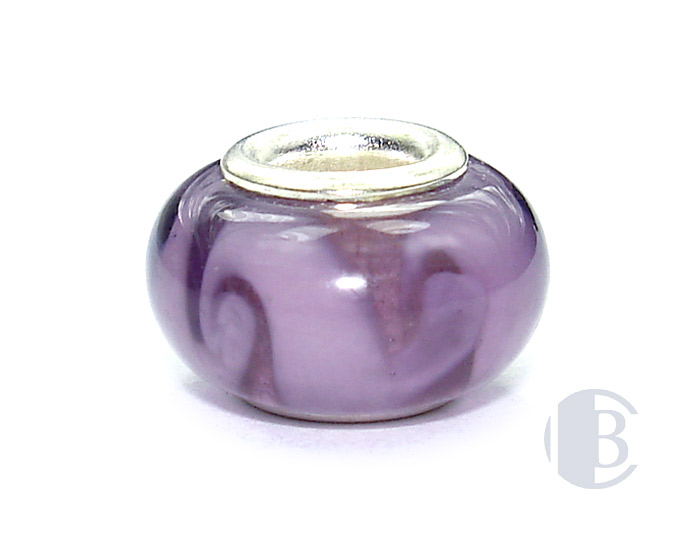 925 sterling silver core murano glass bead