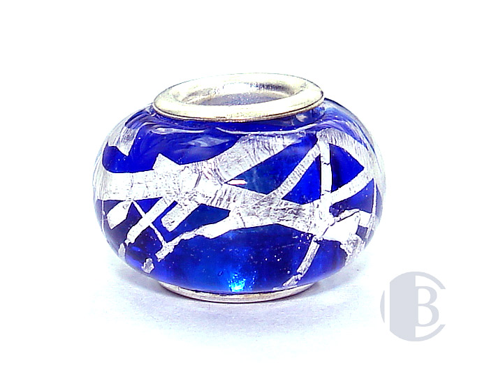 925 sterling silver core murano glass bead