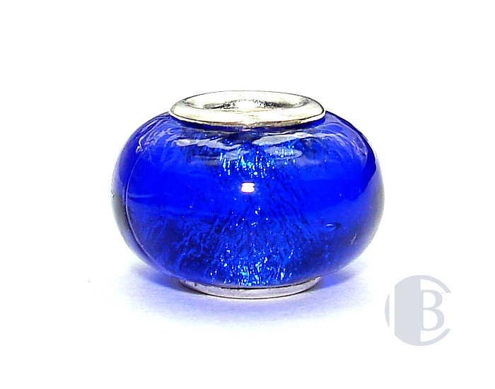 925 sterling silver core murano glass bead