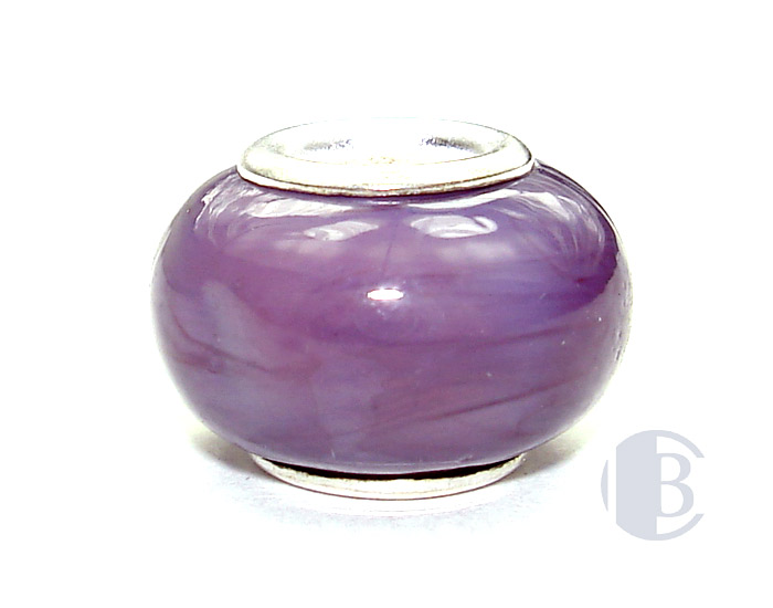 925 sterling silver core murano glass bead